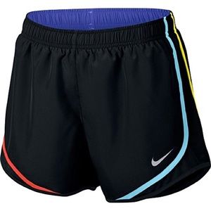 Nike | “Tempo” Dri-Fit Neon Piping Black Running Shorts